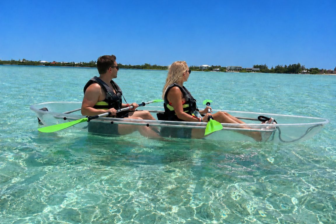 Clear kayaking in Turks and Caicos
