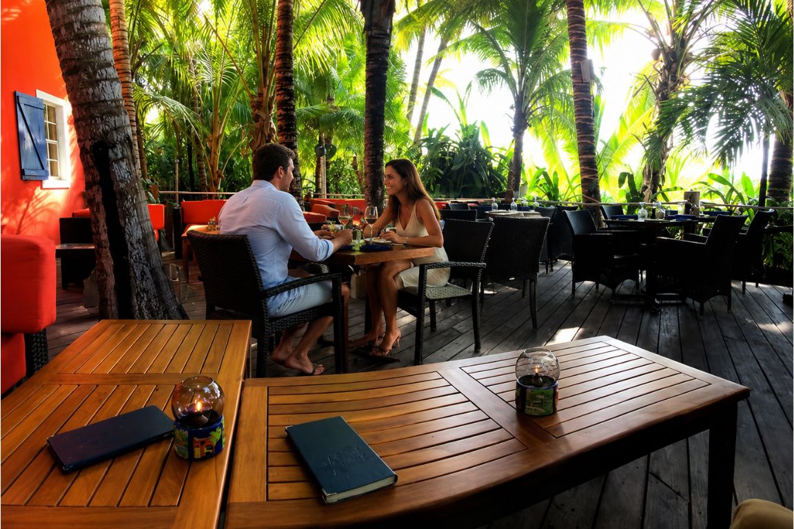 Dining at Coco Bistro, Providenciales